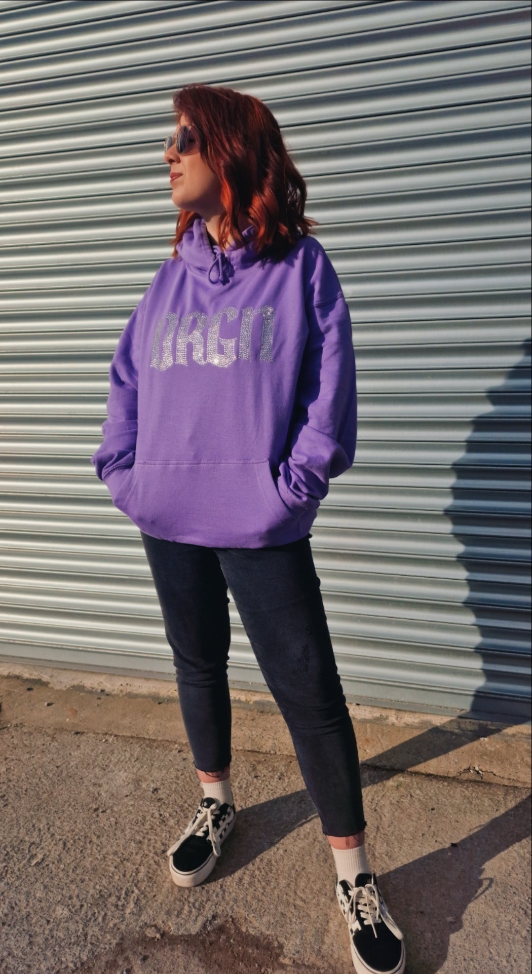 Lilac DRGN Pullover Hoodie Silver Crystal